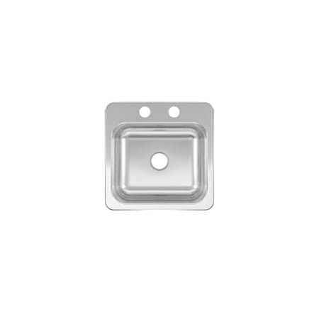 Razoredge 15 x 15 in. Stainless Steel Top Mount Single Bowl Bar Sink RA1680022